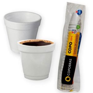 Copo de Isopor Térmico 60mL Branco C/25 Copobras