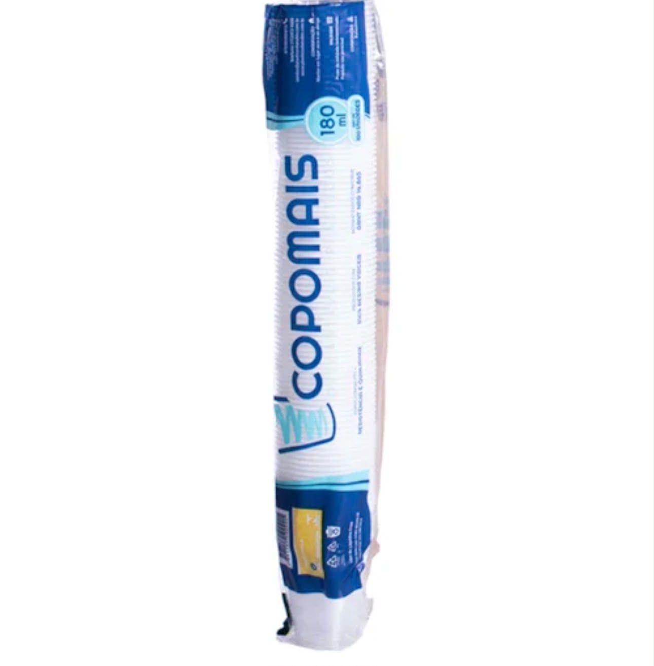 Copo Descartável Copomais Transparente 180ml - 100 unidades