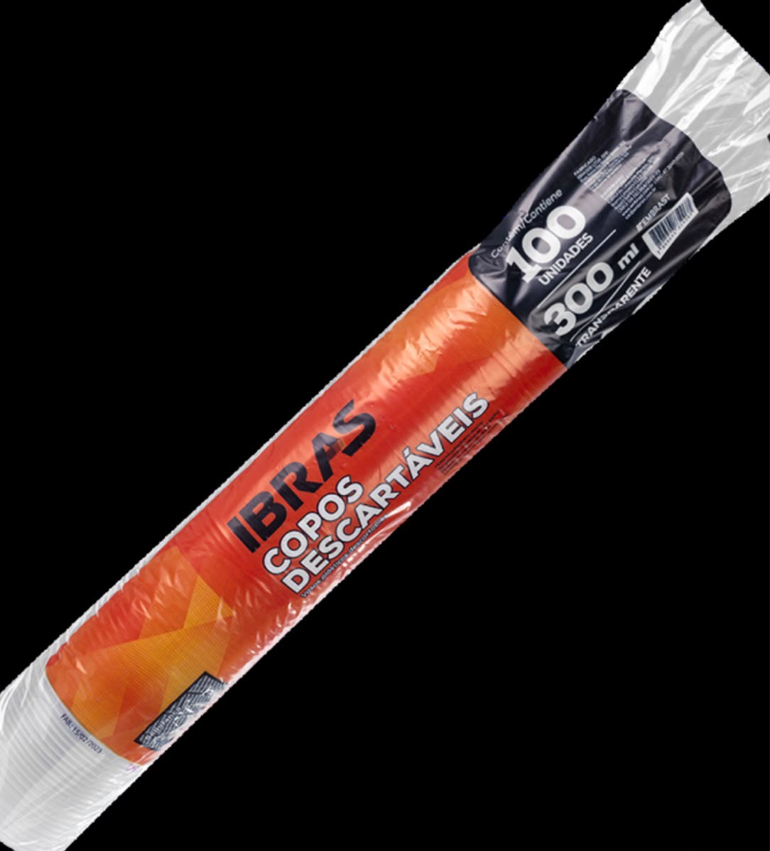 Copo Descartável Plástico Branco 300ml - 100 unidades