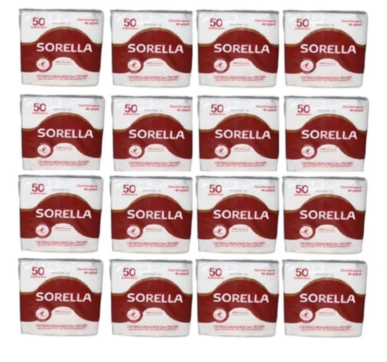 Guardanapos De Papel 22x23 Cm Sorella Caixa -16 Unidades